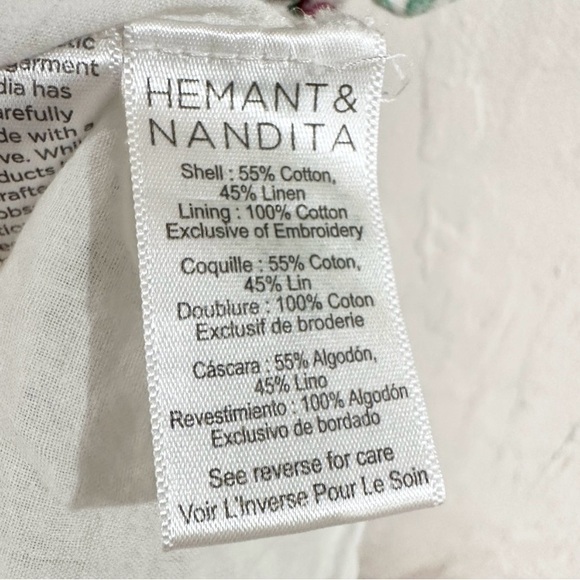 HEMANT & NANDITA Mint Green Floral Mini Dress - Picture 10 of 12